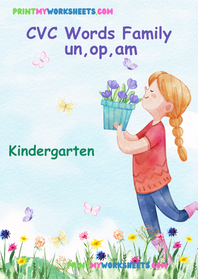 CVC II Words Worksheet for Kindergarten